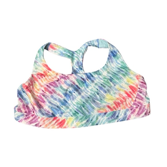 Athleta Ultimate Love Proudly Rainbow Tie Dye Sports Bra Size 3X - Picture 2 of 4